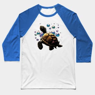 Sea turtle, eat my bubbles Baseball T-Shirt